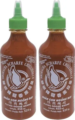 Produktbild von Doppelpack FLYING GOOSE Sriracha (2x 455ml) | scharfe Chilisauce | Hot Chili Sauce