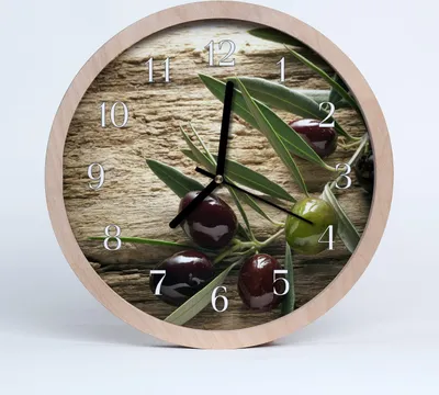Produktbild von Holzuhr 20fi cm wanduhr - Oliven
