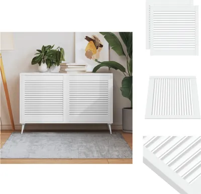 Zdjęcie produktu dla vidaXL Drzwiczki do szafek z listwami 2 szt. białe 61,5x59,4 cm lite drewno - Drzwiczki do szafek