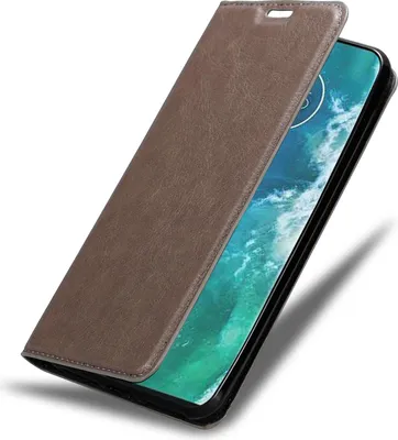 Image de Cadorabo Housse pour Motorola EDGE+ Housse de protection marron Etui pour téléphone portable Case Cover Fermeture magnétique