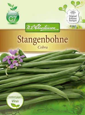 Produktbild von Stangenbohne Cobra | Stangenbohnensamen von N.L. Chrestensen