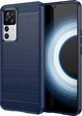 Produktbild von Redmi K50 Ultra Hülle, Carbon-Faser TPU Silikon Stoßfest Schutzhülle für Xiaomi Redmi K50 Ultra Blau