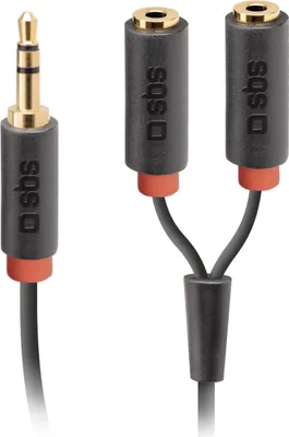 Produktbild von SBS TECABLESPLITTER Audio-Kabel 0,2 m 3.5mm 2 x 3.5mm Schwarz