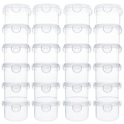 Immagine prodotto di 24 contenitori per alimenti privi di BPA, con chiusura a scatto
