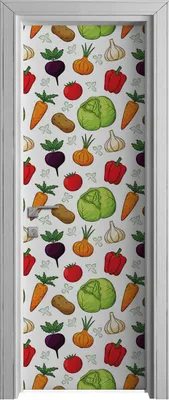 Produktbild von Tür Selbstklebende 70x210 cm Türfolie Türtapete Klebefolie - Gemüse