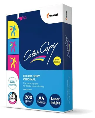 Produktbild von Color Copy Laserdruckpapier leicht satiniert 200g/m² A4, 2500 Blatt, Karton zu 5 Paketen á 250 Blatt,mix 56269 NS