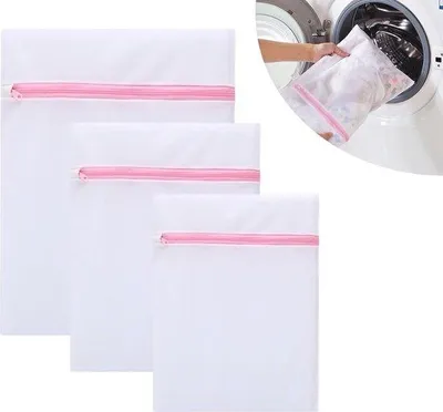 Produktbild von 3 Stück Wasnetten und Waszakken Set - Ideal für Kleidung und Reiseorganisation