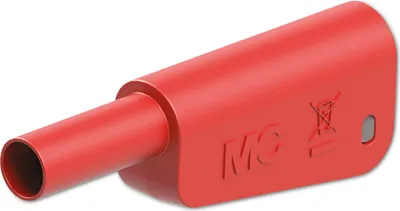 Produktbild von STÄUBLI Einzelstecker, 66.2022-22, 4 mm , rot, 1000 V, CAT II, 32 A / 600 V, CAT III, 32 A