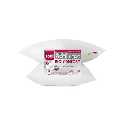 Produktbild von ABEIL Set mit 2 Bio-Komfortkissen - 60 x 60 cm - Weiß