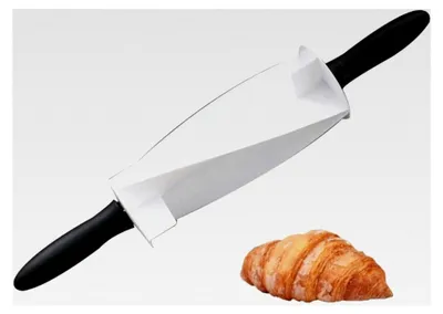 Produktbild von Croissant-Schneider, Teigroller für Kuchen und Brot mit Griff