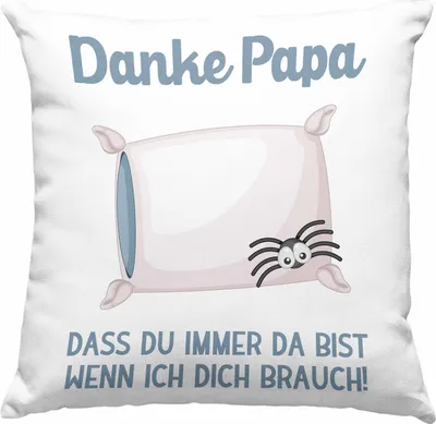 Produktbild von Trendation - Geschenk für Papa von Tochter Lustige Deko-Kissen mit Füllung 40x40 Danke Vater Geschenkidee Lustige Deko-Kissen mit Füllung 40x40 für Bester Papa von Tochter Weihnachten Geburtstag Geschenkidee (Grau)