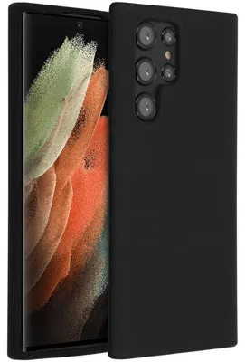 Imagen del producto de Funda Trasera de Silicona Líquida para Samsung Galaxy S22 Ultra - Negro