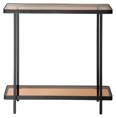 Immagine prodotto di Calicosy - Consolle con due piani in vetro fumé L80 cm - ORA