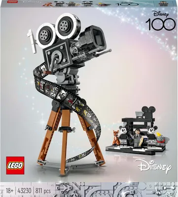 Zdjęcie produktu dla LEGO Disney Kamera Walta Disneya Zestaw dla Dorosłych do Kolekcji na 100-lecie Disneya z Minifigurkami Myszki Miki i Minnie oraz Figurkami Bambi i Dumbo, Pomysł na prezent, 43230