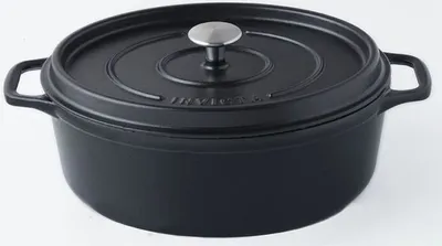 Image de Daubière en fonte émaillée 31cm noir mat - Invicta - PUV403311 -