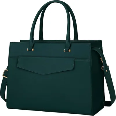 Produktbild von RAINSMORE Handtasche Damen Groß Kunstleder Laptoptasche 15.6 Zoll Grün