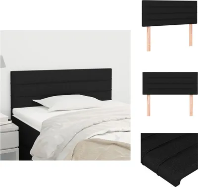 Produktbild von vidaXL Kopfteil Schwarz 100x5x78/88 cm Stoff -  Kopf- & Fußenden