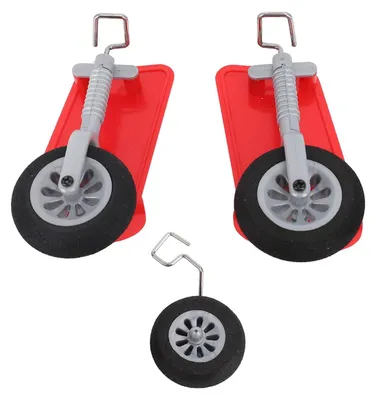 RC Flugzeug Bugfahrwerk, Ersatz Fahrwerksräder, Rot, 1 Stück