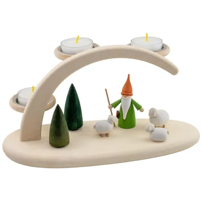 Produktbild von Leuchterbogen Schäferwichtel  (24x13cm) von Seiffener Volkskunst