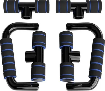 Immagine prodotto di DigiRigi® - Maniglie per flessioni – Set da 2 con impugnature antiscivolo, 250 g per maniglia, facilmente smontabili, peso massimo supportato: 100 kg