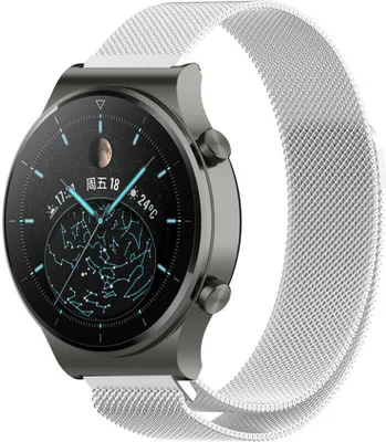 Produktbild von Strap-It Huawei Watch GT 2 Pro Milanese-Armband (Silber)