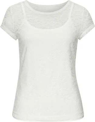Produktbild von LASCANA Spitzenshirt weiß Größe 36/38