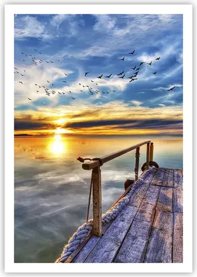 Produktbild von Poster - Poster ohne Rahmen - See Brücke - 70x100 cm - Wand Bild - Wanddeko - Wandbilder - Kunstposter - Wandposter - Bilder - Kunstdruck - Wanddekoration - Wandbild - P2XPA70x100-3963