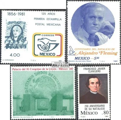 Produktbild von Briefmarken Mexiko 1981 Mi 1754,1755,1756,1757 (kompl.Ausg.) postfrisch 125 J. Mexik. Briefmarken
