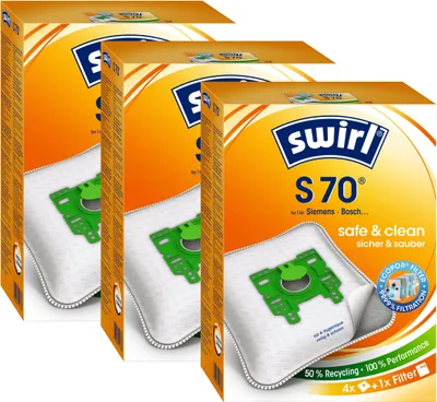 Produktbild von 3 x Swirl S 70 MP Plus AirSpace Staubsaugerbeutel Staubbeutel Microvlies