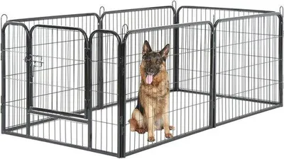 Image de Clôture haute pour chiens, 6 panneaux