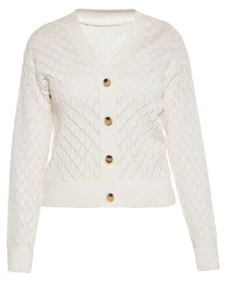 Produktbild von CALEY Damen Strickjacke - Weiss, M