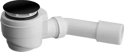 Produktbild von Ablaufgarnitur, Siphon Dusche matt schwarz, 50mm
