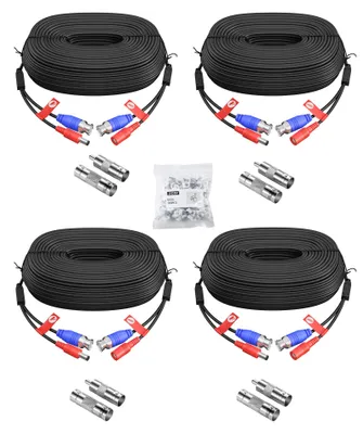 Produktbild von ZOSI 4X 30 Meter BNC Video Kabel CCTV Verlängerungskabel mit BNC RCA Adapter