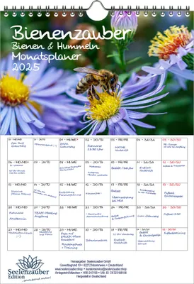 Produktbild von Bienenzauber Bienen und Hummeln Planer DIN A4 Kalender für 2025 - Seelenzauber