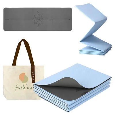 Produktbild von Yogamatte Reisematte Gymnastikmatte - Antirutsch - 173 x 61 cm - 0,4 cm - Mit Tragetasche