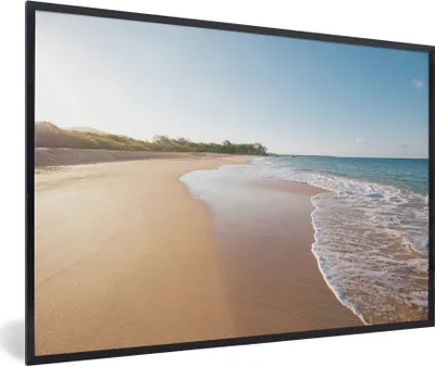 Produktbild von MuchoWow® Gerahmtes Poster Strand - Sand - Himmel 90x60 cm - Poster mit Schwarzem Bilderrahmen Wandposter Rahmen Foto Bilder - Fotorahmen - Foto-Plakat