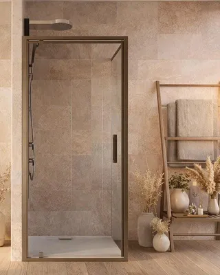 Immagine prodotto di Box doccia 100x80 Marsiglia un battente reversibile vetro trasparente H 195 cromo