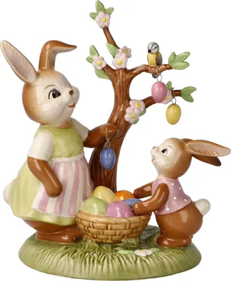 Produktbild von Goebel Figur Hasen - Zauberhaft geschmückt, Osterfigur, Steingut, Bunt, 17 cm, 66845541