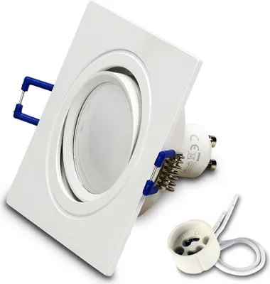 Produktbild von 1x Einbauspot SET RIK.13 schwenkbar weiss eckig GU10 7W neutralweiss