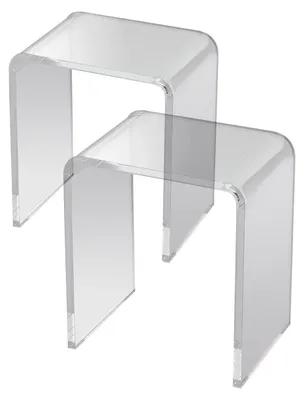Immagine prodotto di Tavolini in acrilico - Set di tavolini - Tavolino - Tavolino da salotto - Comodino - Design trasparente