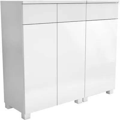 Zdjęcie produktu dla KOMODA ŁAZIENKOWA do łazienki wisząca stojąca 60+40= 100cm biały MAT matowe