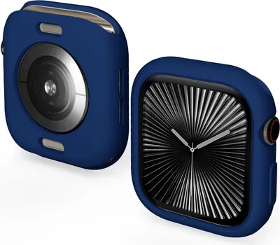 Produktbild von Für Apple Watch Series 10 46mm Candy Design Smart Watch TPU Gehäuse Hülle Dunkelblau