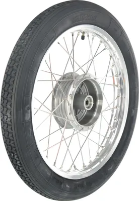 Zdjęcie produktu dla Kompletny zestaw felg aluminiowych MZA, 1,5 x 16 cali, polerowane, ze stalowymi szprychami, opony Heidenau K4
