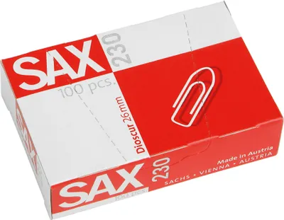 Obrázek produktu pro SAX Büroklammer 1-230-00 26mm verzinkt 100 St./Pack.