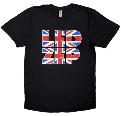 Obrázek produktu pro Led Zeppelin Union Jack Type Black XL Tričko
