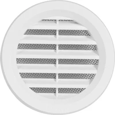 Image de Grille d'aération HACO VM B ronde avec maille Ø75 mm plastique blanc