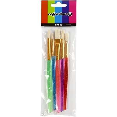 Immagine prodotto di Creativ Company CC Colortime set di pennelli per bambini 5 pezzi, tondi e piatti
