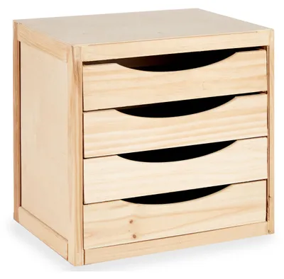 Obrázok produktu pre Drevený organizér MINI, 3 zásuvky, 38,5 x 30 x 37,4 cm