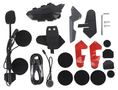 Obrázek produktu pro Motocyklová Bluetooth sluchátka s potlačením šumu, dosahem 1000 m, dlouhou výdrží baterie a obousměrným mikrofonem