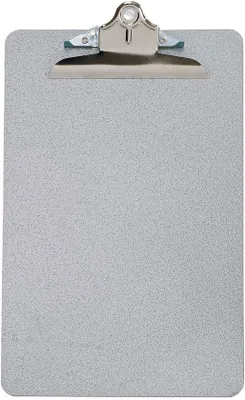 Productafbeelding van Unyqoos® Metalen klembord voor A4-formaat met sterke klem – robuust, grijs schrijfbord voor documenten, kantoor, school en onderweg